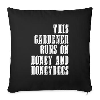 Hobby gardeners Garden Beekeeping Garden bees - Sofa pillowcase 17,3'' x 17,3'' (45 x 45 cm) - black - Front