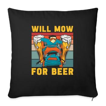 Hobby Gardener Garden Funny Garden Beer - Sofa pillowcase 17,3'' x 17,3'' (45 x 45 cm) - black - Front