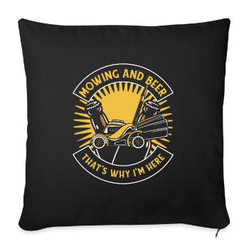 Hobby Gardener Garden Funny Garden Beer - Sofa pillowcase 17,3'' x 17,3'' (45 x 45 cm) - black - Front