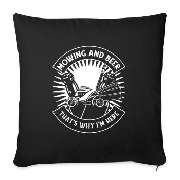 Hobby jardinier jardin bière de jardin - Housse de coussin décorative 45 x 45 cm - noir - Devant