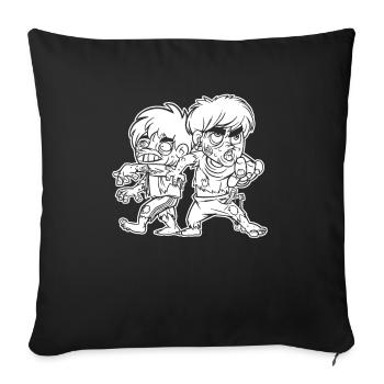 Zombie Halloween Creepy - Sofa pillowcase 17,3'' x 17,3'' (45 x 45 cm) - black - Front