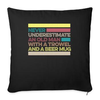 Hobby Gardener Garden Garden Beer - Sofa pillowcase 17,3'' x 17,3'' (45 x 45 cm) - black - Front