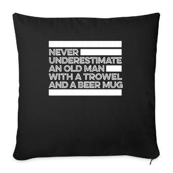 Hobby gardener garden garden beer - Sofa pillowcase 17,3'' x 17,3'' (45 x 45 cm) - black - Front
