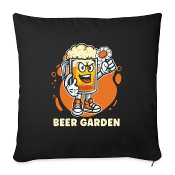 Hobby Gardener Garden Funny Garden Beer - Sofa pillowcase 17,3'' x 17,3'' (45 x 45 cm) - black - Front