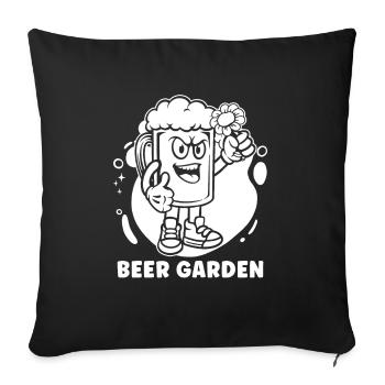 Hobby Gardener Garden Garden Beer Beer Garde - Sofa pillowcase 17,3'' x 17,3'' (45 x 45 cm) - black - Front