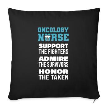 Nurse Cool - Sofa pillowcase 17,3'' x 17,3'' (45 x 45 cm) - black - Front