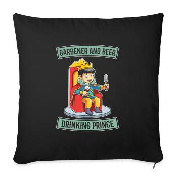 Hobby Gardener Garden Prinz Garden Bière - Housse de coussin décorative 45 x 45 cm - noir - Devant