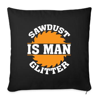 Sawsaw saw is male glitter - Sofa pillowcase 17,3'' x 17,3'' (45 x 45 cm) - black - Front