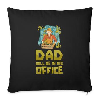 Hobby Gardener Garden Funny Garden Father - Sofa pillowcase 17,3'' x 17,3'' (45 x 45 cm) - black - Front
