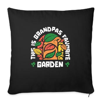 Hobby gardener garden garden grandpa - Sofa pillowcase 17,3'' x 17,3'' (45 x 45 cm) - black - Front