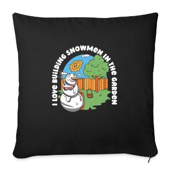 Hobby Gardener Garden Funny Christmas in the Garden - Sofa pillowcase 17,3'' x 17,3'' (45 x 45 cm) - black - Front