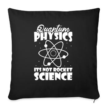 Physics Physicists Quantum Physics - Sofa pillowcase 17,3'' x 17,3'' (45 x 45 cm) - black - Front