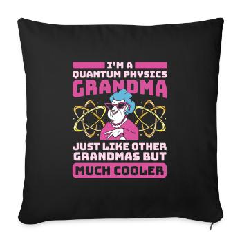 Physics Physicists Quantum Physics - Sofa pillowcase 17,3'' x 17,3'' (45 x 45 cm) - black - Front