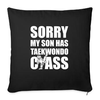 Taekwondo Taekwondo Père - Housse de coussin décorative 45 x 45 cm - noir - Devant