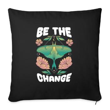 Hobby gardeners garden garden butterflies - Sofa pillowcase 17,3'' x 17,3'' (45 x 45 cm) - black - Front