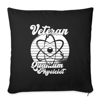 Physique Physicien vétéran de la physique quantique - Housse de coussin décorative 45 x 45 cm - noir - Devant
