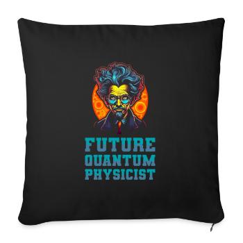Physics Phyker Cool Quantum Physics - Sofa pillowcase 17,3'' x 17,3'' (45 x 45 cm) - black - Front