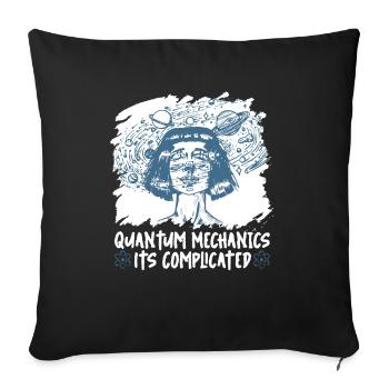 Physics Physicists complicate quantum physics - Sofa pillowcase 17,3'' x 17,3'' (45 x 45 cm) - black - Front