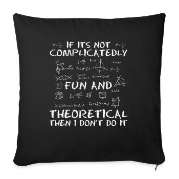 Physics Physicists Quantum Physics - Sofa pillowcase 17,3'' x 17,3'' (45 x 45 cm) - black - Front