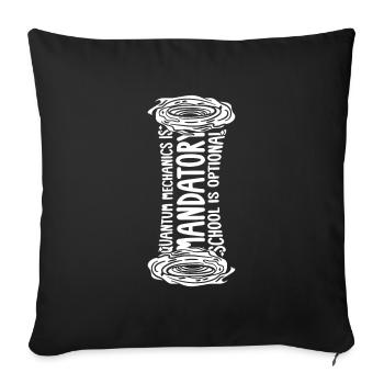 Physics Phyker Obligatory Quantum Physics - Sofa pillowcase 17,3'' x 17,3'' (45 x 45 cm) - black - Front