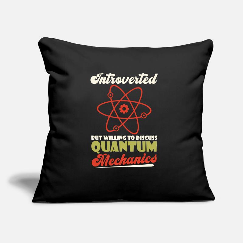 Physics Physicists Introverted Quantum Physics Sofa pillowcase 17,3'' x 17,3'' (45 x 45 cm)