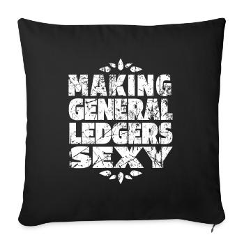 Comptable Conseiller fiscal Lustig - Housse de coussin décorative 45 x 45 cm - noir - Devant