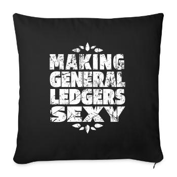Accountant Tax Advisor Witzig - Sofa pillowcase 17,3'' x 17,3'' (45 x 45 cm) - black - Front