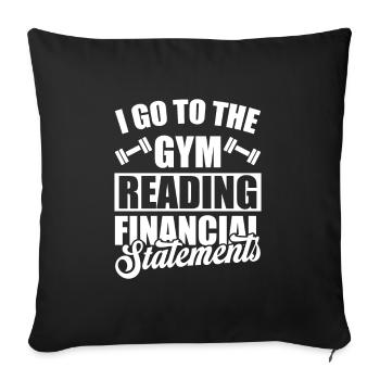Comptable Conseiller fiscal Gymnase - Housse de coussin décorative 45 x 45 cm - noir - Devant