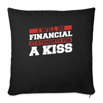 Accountant Tax Consultant Lustig - Sofa pillowcase 17,3'' x 17,3'' (45 x 45 cm) - black - Front