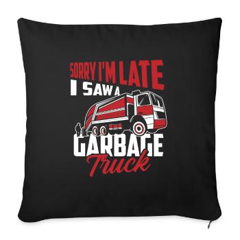 Truck Driver Trucker Truck Driver Funny - Sofa pillowcase 17,3'' x 17,3'' (45 x 45 cm) - black - Front