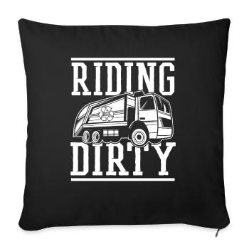 Truck Driver Trucker Truck Driver Driver - Sofa pillowcase 17,3'' x 17,3'' (45 x 45 cm) - black - Front