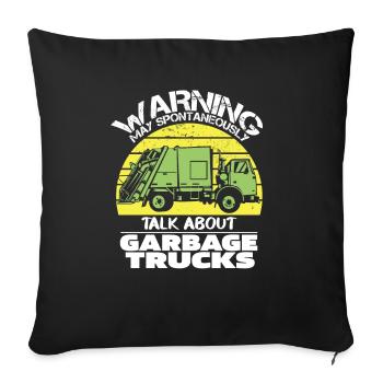 Truck Driver Trucker Truck Driver Funny - Sofa pillowcase 17,3'' x 17,3'' (45 x 45 cm) - black - Front