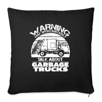 Truck Driver Trucker Truck Driver Funny - Sofa pillowcase 17,3'' x 17,3'' (45 x 45 cm) - black - Front