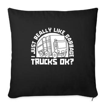 Truck Driver Trucker Truck Driver Funny - Sofa pillowcase 17,3'' x 17,3'' (45 x 45 cm) - black - Front