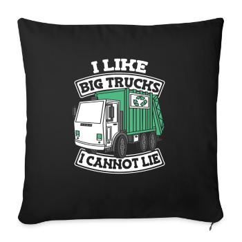 Truck Driver Trucker Truck Driver Love - Sofa pillowcase 17,3'' x 17,3'' (45 x 45 cm) - black - Front