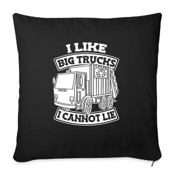Truck Driver Trucker Truck Driver Funny - Sofa pillowcase 17,3'' x 17,3'' (45 x 45 cm) - black - Front