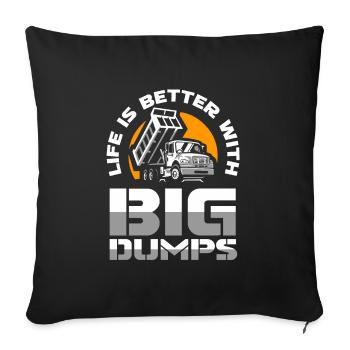 Truck Driver Trucker Truck Driver Funny - Sofa pillowcase 17,3'' x 17,3'' (45 x 45 cm) - black - Front