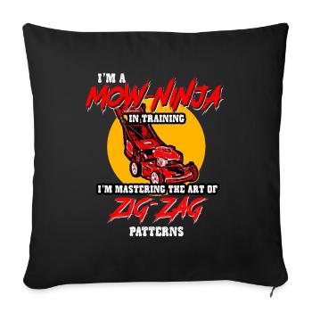 Lawn Care I'm A Mow Ninja In Training - Sofa pillowcase 17,3'' x 17,3'' (45 x 45 cm) - black - Front