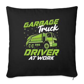 Truck Driver Trucker Truck Driver Funny - Sofa pillowcase 17,3'' x 17,3'' (45 x 45 cm) - black - Front