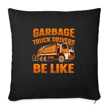 Truck Driver Trucker Truck Driver Funny - Sofa pillowcase 17,3'' x 17,3'' (45 x 45 cm) - black - Front