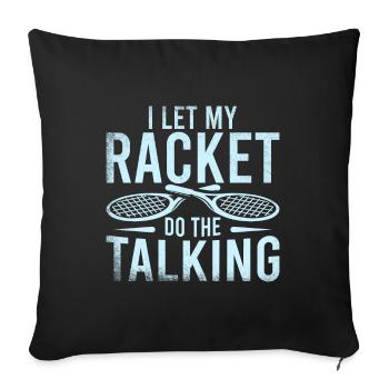 Je laisse ma chauve-souris parler - Housse de coussin décorative 45 x 45 cm - noir - Devant