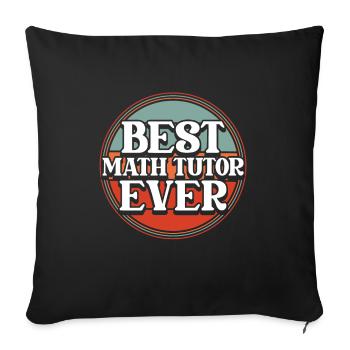 Professeur de mathématiques Professeur de mathématiques Tuteur de mathématiques - Housse de coussin décorative 45 x 45 cm - noir - Devant