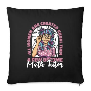 Mathelehrer Mathe Lehrer Rollstuhl - Sofakissenbezug 45 x 45 cm - Schwarz - Vorne