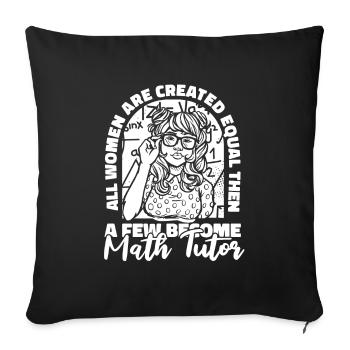 Professeur de mathématiques Professeur de mathématiques Femme - Housse de coussin décorative 45 x 45 cm - noir - Devant