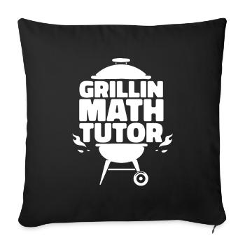 Professeur de mathématiques Professeur de mathématiques Grill - Housse de coussin décorative 45 x 45 cm - noir - Devant