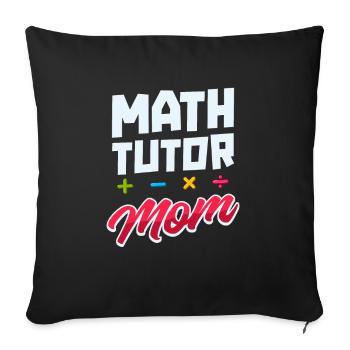 Professeur de mathématiques Professeur de mathématiques Maman - Housse de coussin décorative 45 x 45 cm - noir - Devant