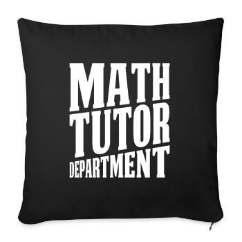 Mathelehrer Mathe Lehrer Abteilung - Sofakissenbezug 45 x 45 cm - Schwarz - Vorne