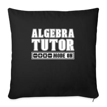 Math Teacher Math Teacher Algebra - Sofa pillowcase 17,3'' x 17,3'' (45 x 45 cm) - black - Front