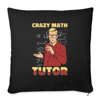 Professeur de maths Professeur de maths Fou - Housse de coussin décorative 45 x 45 cm - noir - Devant