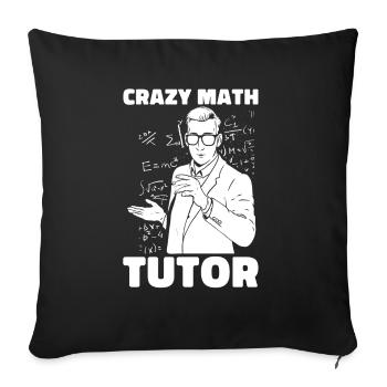 Professeur de maths Professeur de maths Fou - Housse de coussin décorative 45 x 45 cm - noir - Devant